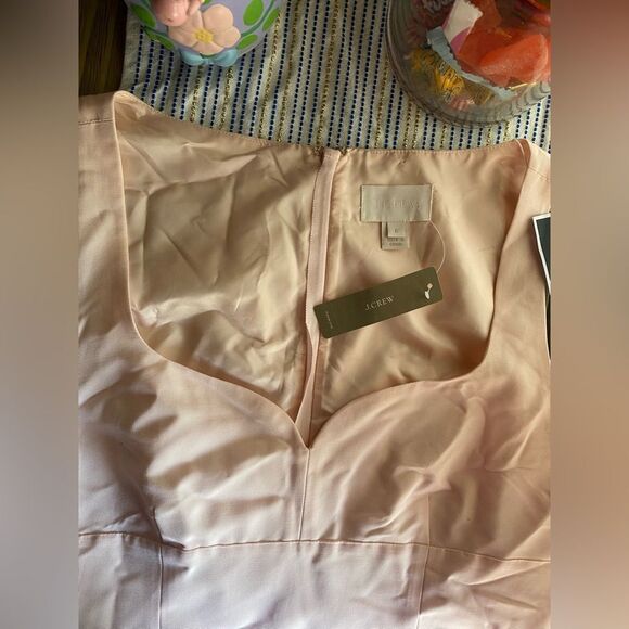 J.Crew Mae Dress Classic Faille Ligh Pink Sleeveless Sz 6 NWT - Picture 6 of 17